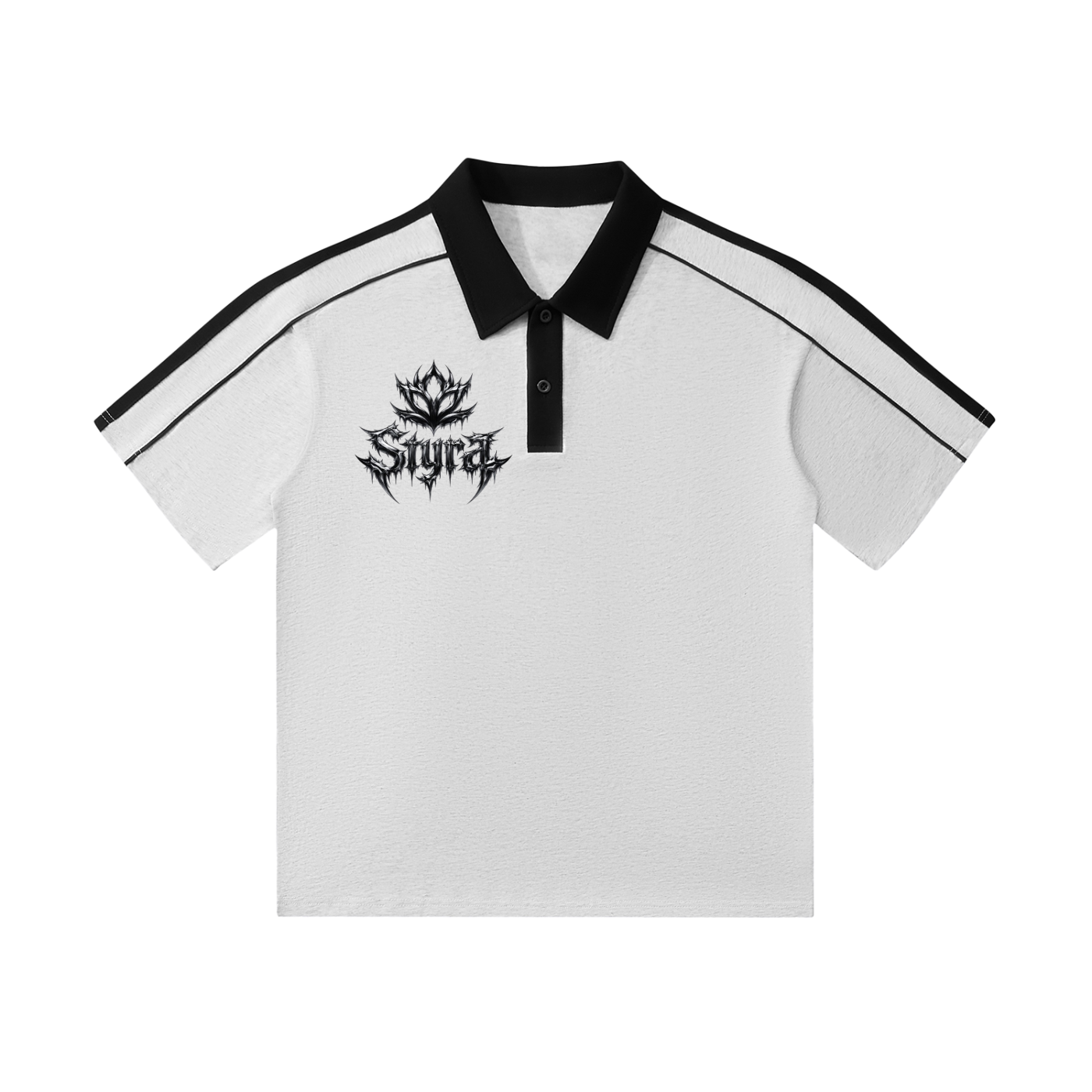 Contrast Collar Short-Sleeve Polo Shirt