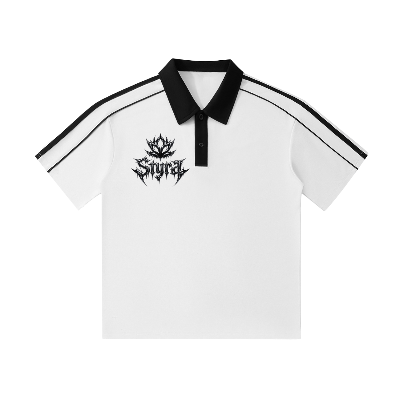Contrast Collar Short-Sleeve Polo Shirt
