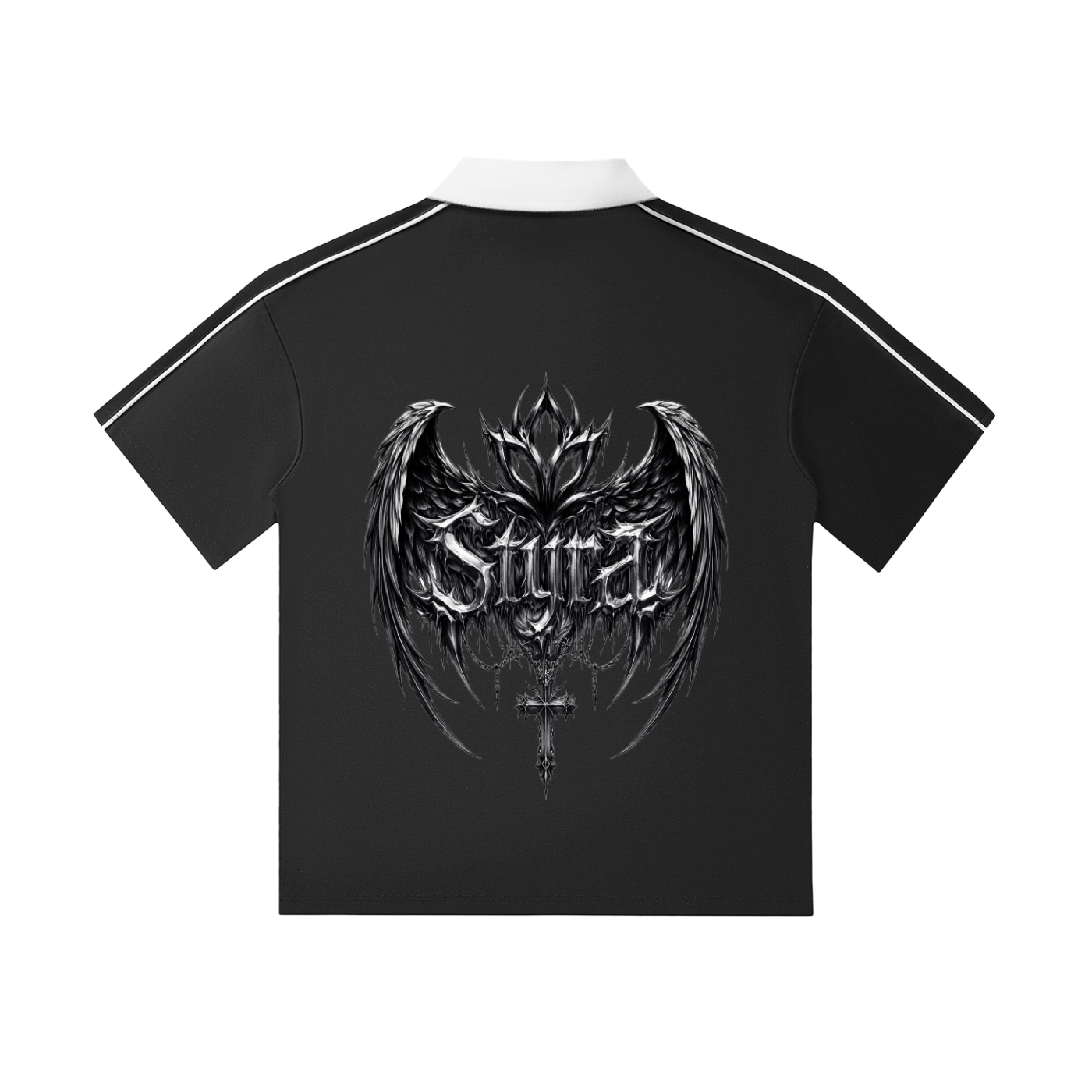 Contrast Collar Short-Sleeve Polo Shirt