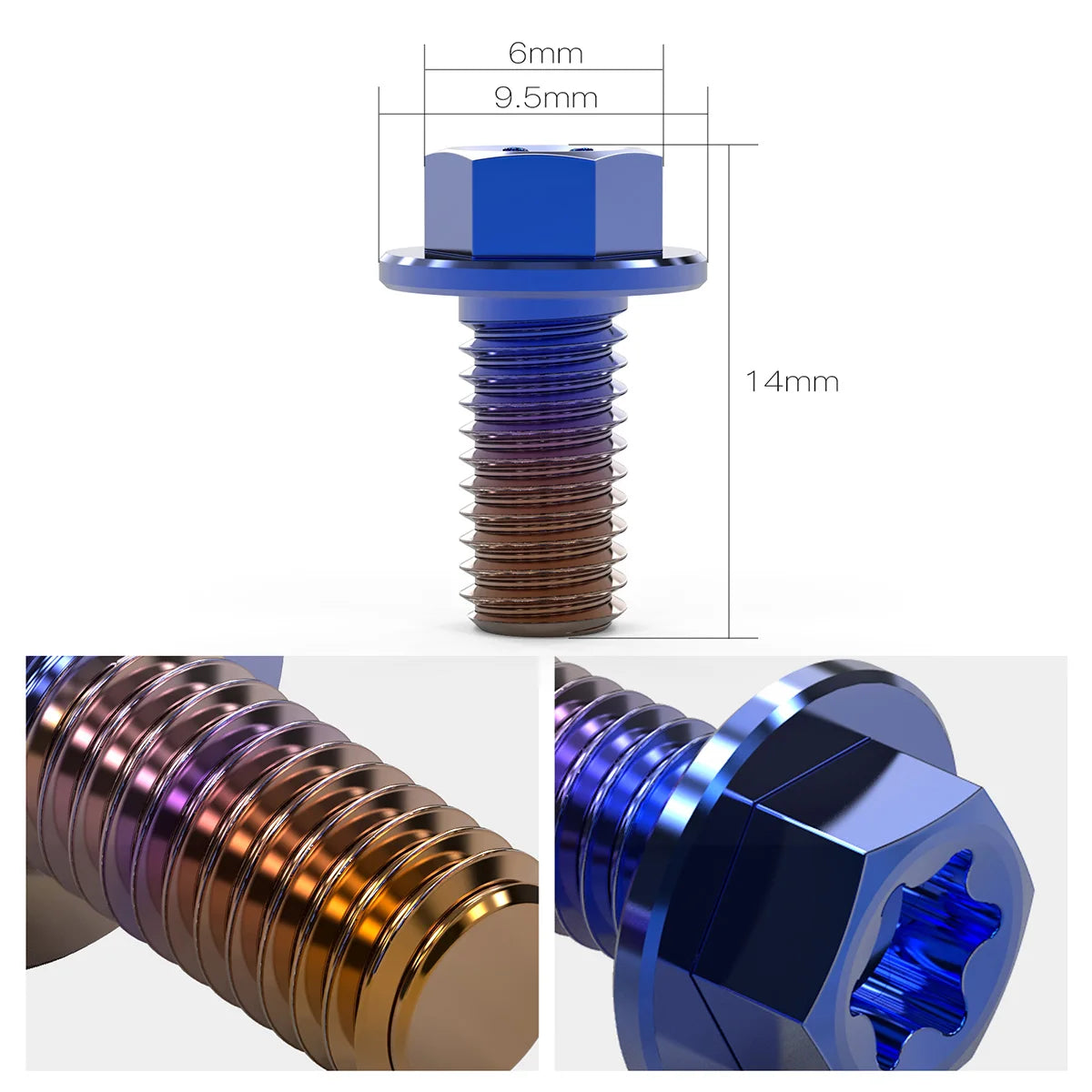 NICECNC For Surron Light Bee X S L1E Electric Dirt Bike Titanium Alloy M5*10 Front Brake Disc Pad Screws For Segway X160 X260