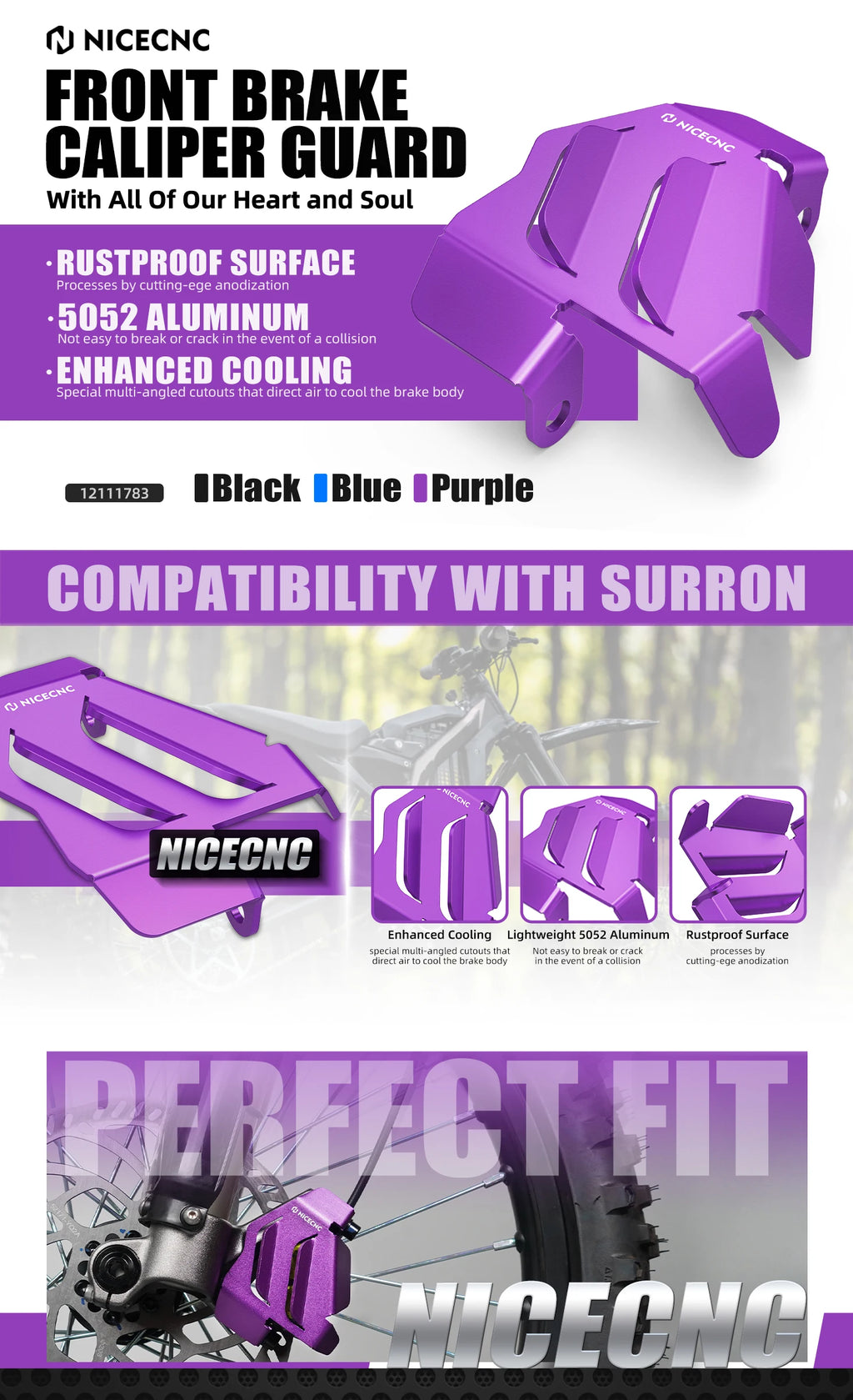 brake cover for surron lbx stock brakes