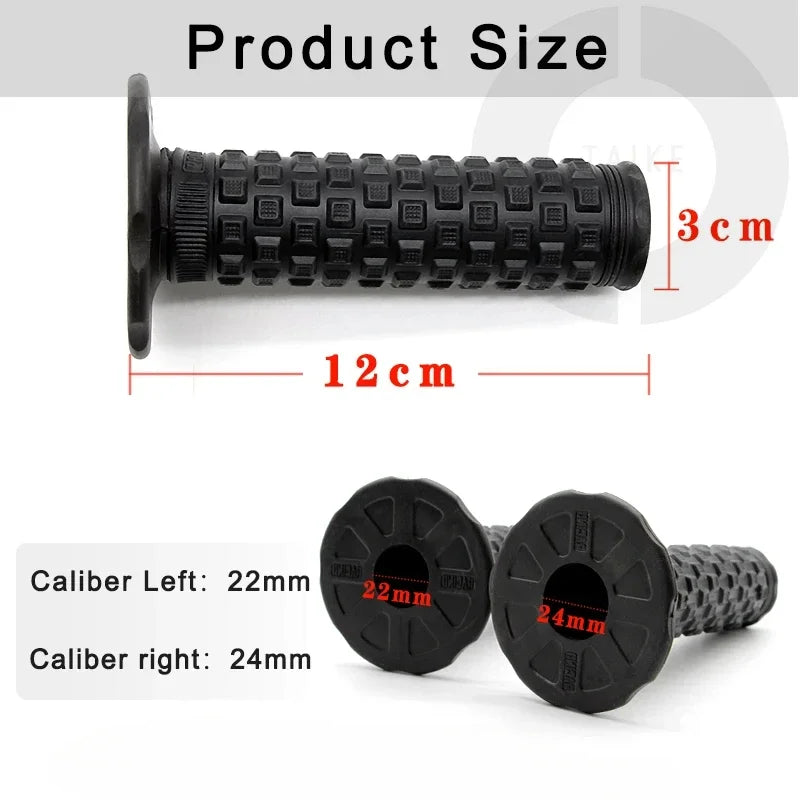 A Pair 22mm Diameter Rubber Bike Handlebar Grips for 7/8" Bar Dirt Bike Pillow Top Throttle Handle Grips Motorcycle Accessories
