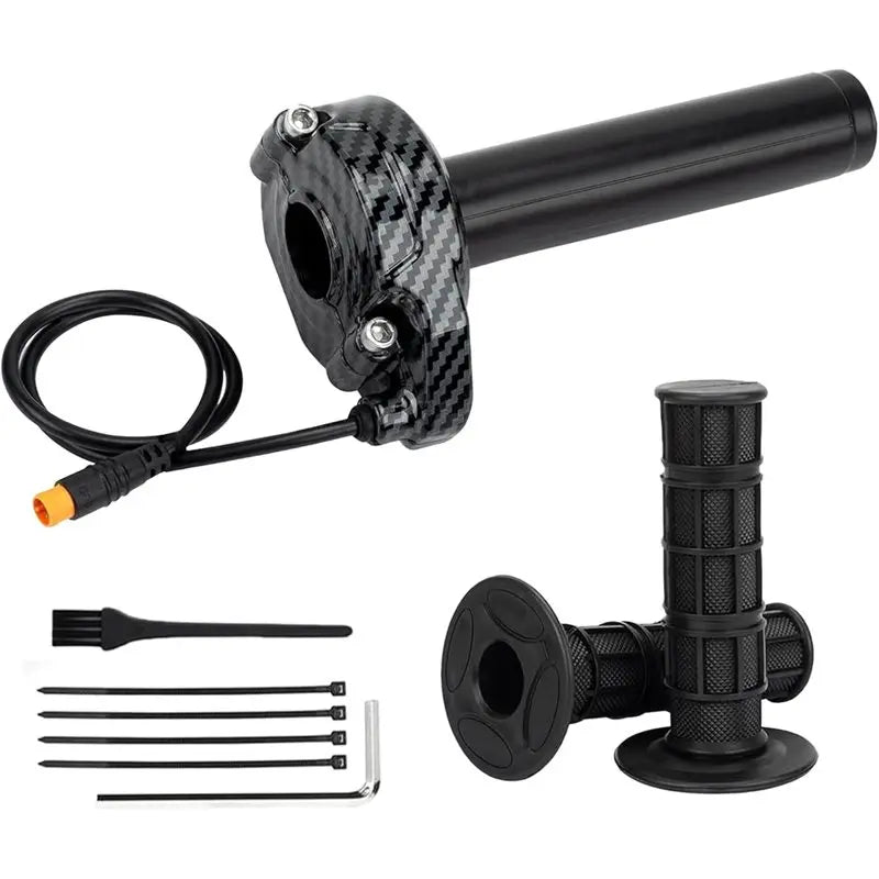 Full Twist Throttle For Ebikes- For Macfox, 3-Pin Surron Style Grip Kit 12V-72V