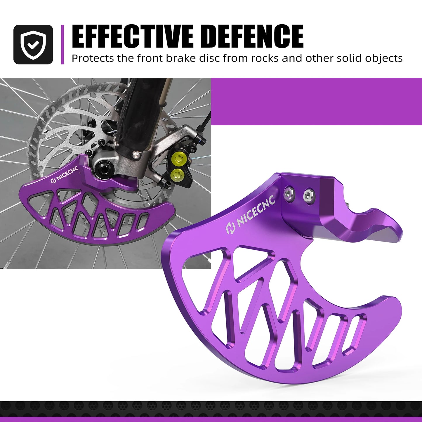 NICECNC For Surron Light Bee X S L1E Electric Dirt Bike Front Brake Disc Guard Front Fork Leg Guard Kit For Segway X160 X260