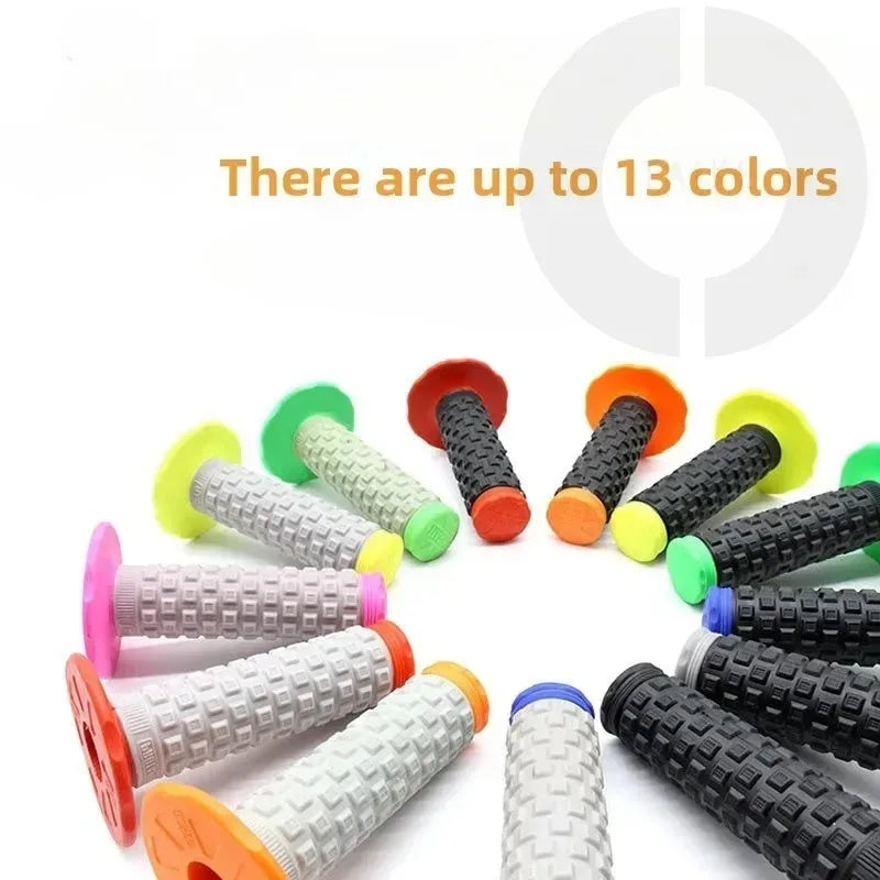 A Pair 22mm Diameter Rubber Bike Handlebar Grips for 7/8" Bar Dirt Bike Pillow Top Throttle Handle Grips Motorcycle Accessories