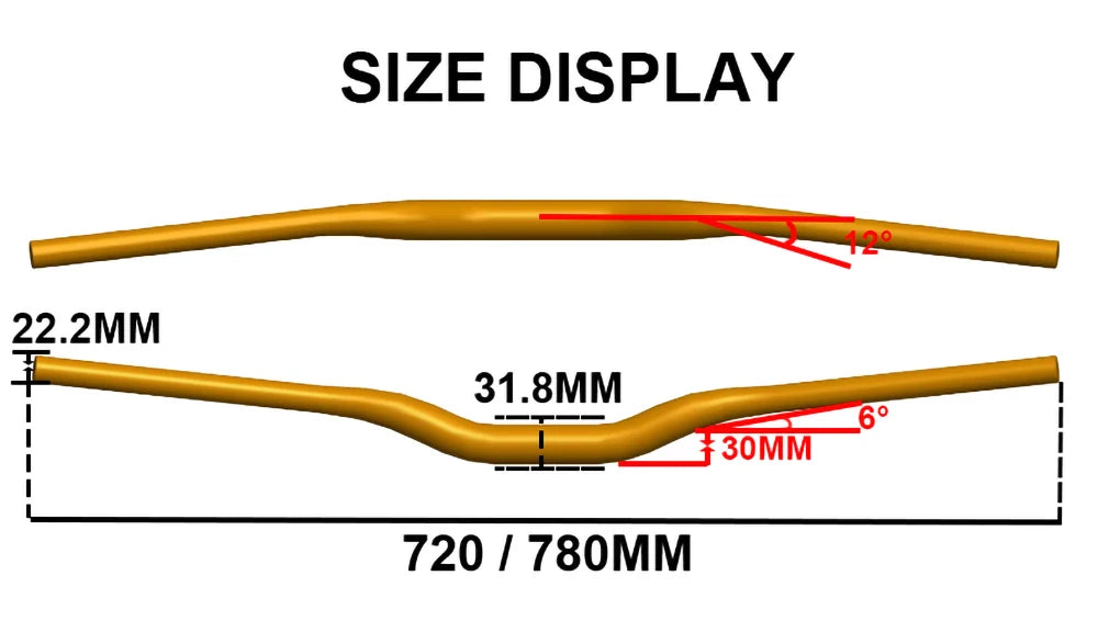 MTB Bicycle Swallow-shaped Handlebar,31.8*720/780MM,Ultralight Bike Handle Accessories,BMX Mountain Road Cycling Parts