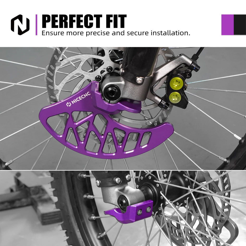 NICECNC For Surron Light Bee X S L1E Electric Dirt Bike Front Brake Disc Guard Front Fork Leg Guard Kit For Segway X160 X260