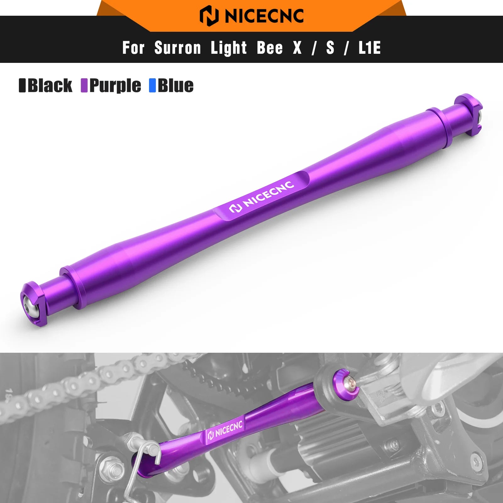 NICECNC For Surron Light Bee X S L1E 2024 2025 Electric Dirt Bike Aluminum Foot Pegs Support Brace For Segway X160 X260