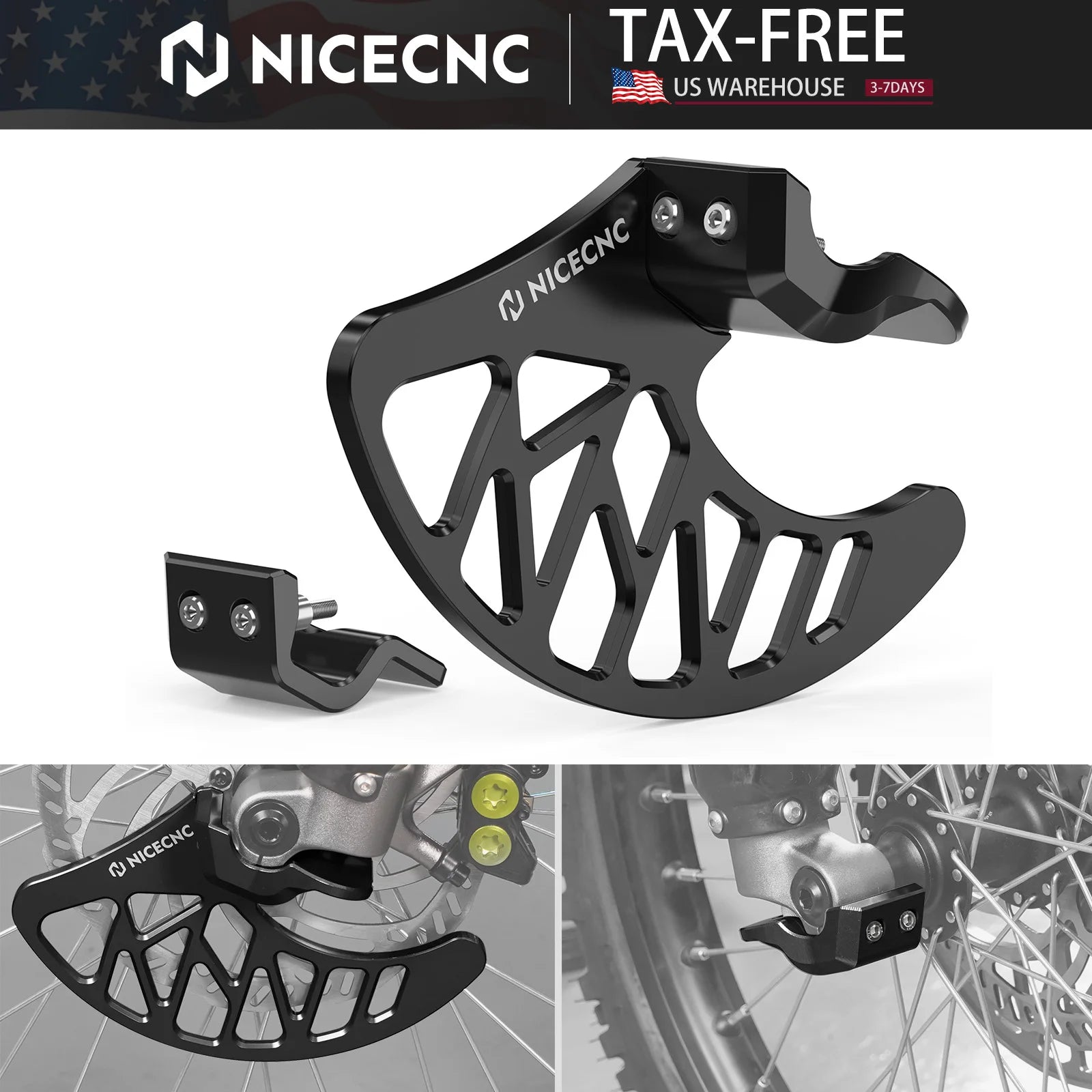 NICECNC For Surron Light Bee X S L1E Electric Dirt Bike Front Brake Disc Guard Front Fork Leg Guard Kit For Segway X160 X260