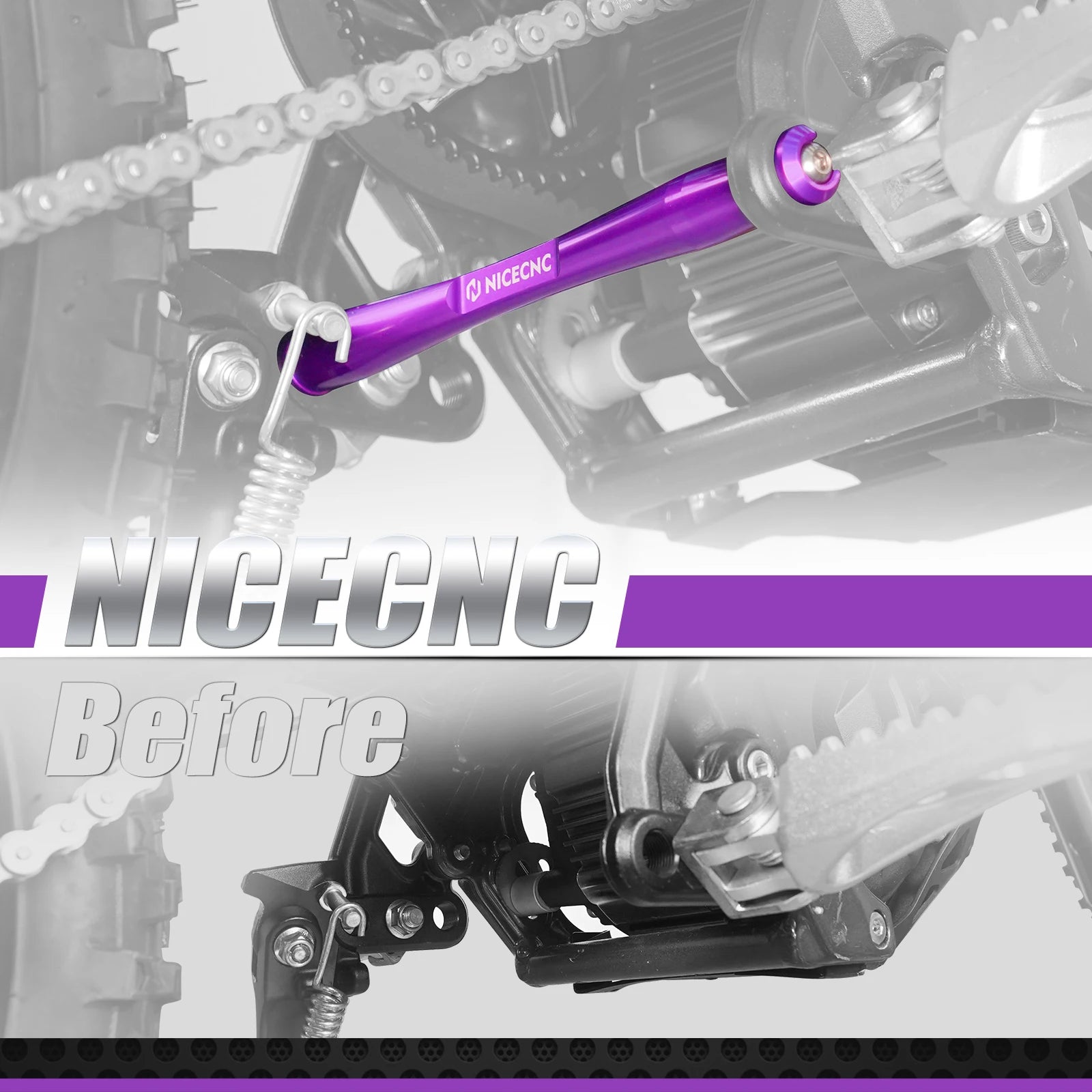 NICECNC For Surron Light Bee X S L1E 2024 2025 Electric Dirt Bike Aluminum Foot Pegs Support Brace For Segway X160 X260