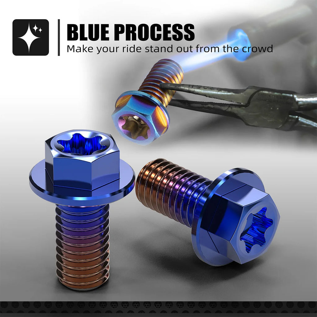 NICECNC For Surron Light Bee X S L1E Electric Dirt Bike Titanium Alloy M5*10 Front Brake Disc Pad Screws For Segway X160 X260