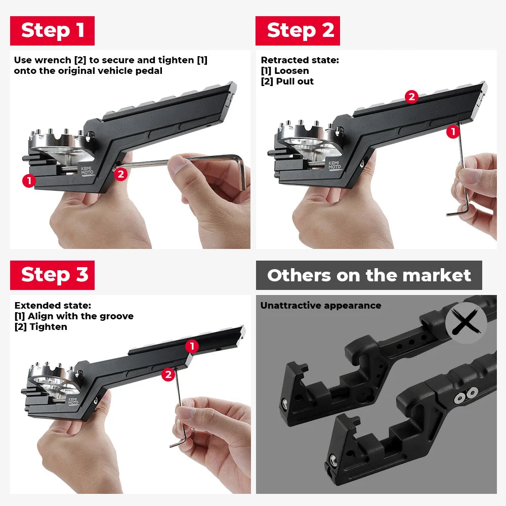 For Segway X160 X260 X 160 X 260 Passenger Foot Peg Extensions Extended Footpegs Motocross Bike Dirt Bike Off-Road Accessories