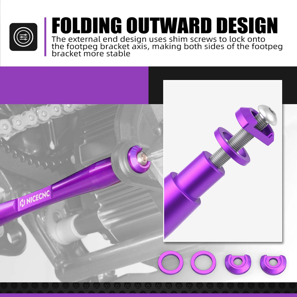 NICECNC For Surron Light Bee X S L1E 2024 2025 Electric Dirt Bike Aluminum Foot Pegs Support Brace For Segway X160 X260