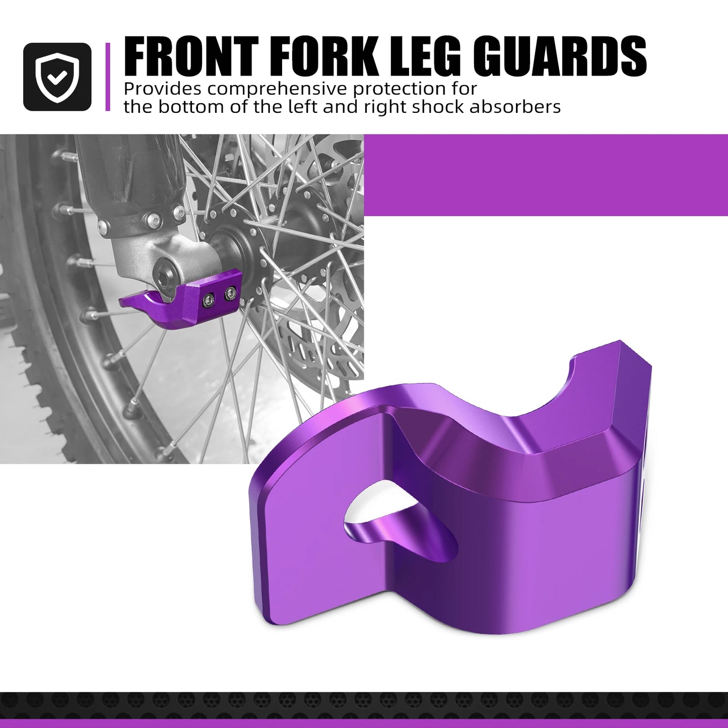 NICECNC For Surron Light Bee X S L1E Electric Dirt Bike Front Brake Disc Guard Front Fork Leg Guard Kit For Segway X160 X260