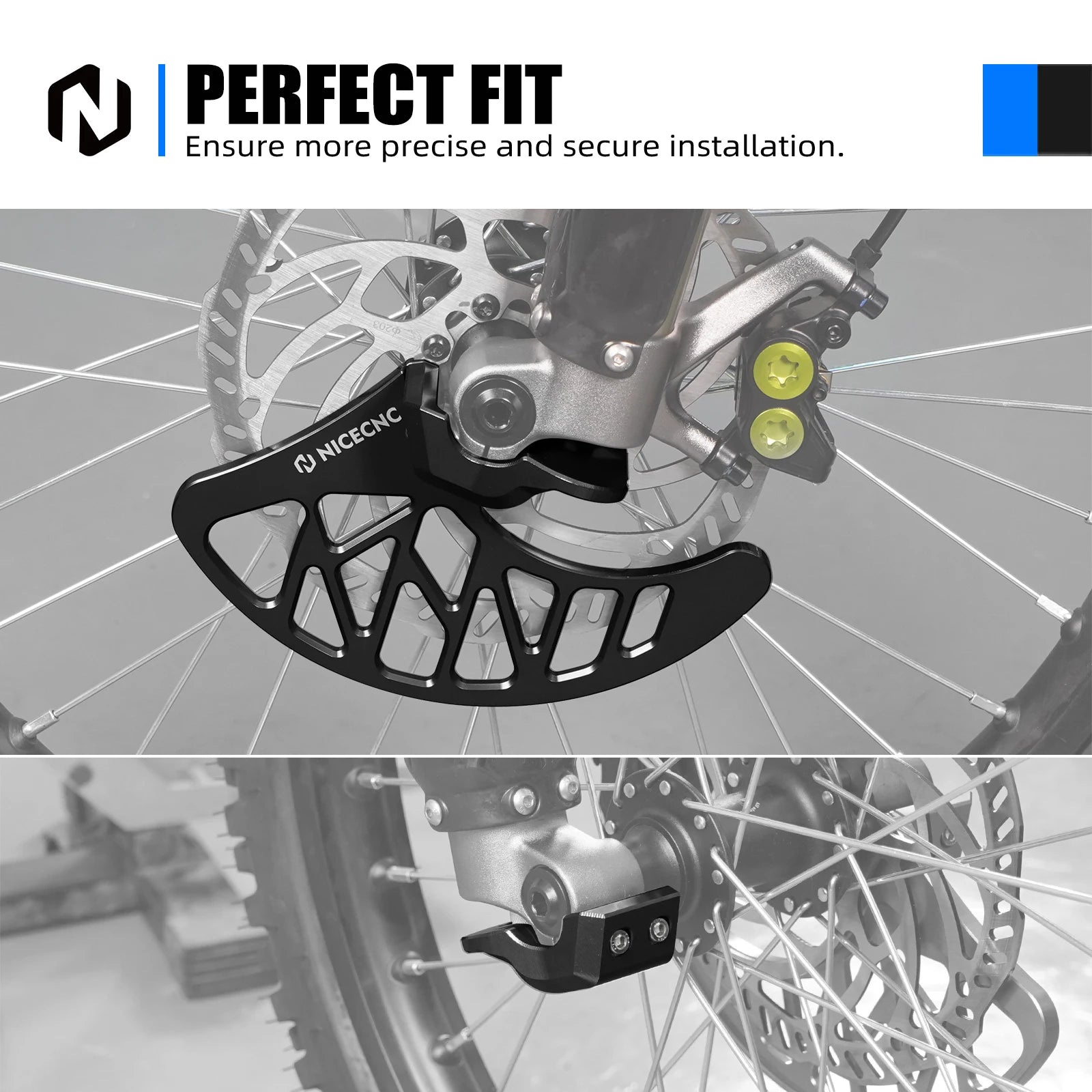 NICECNC For Surron Light Bee X S L1E Electric Dirt Bike Front Brake Disc Guard Front Fork Leg Guard Kit For Segway X160 X260