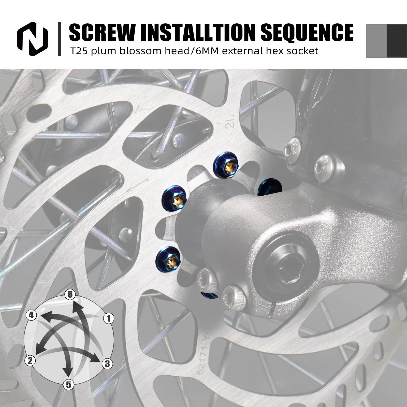 NICECNC For Surron Light Bee X S L1E Electric Dirt Bike Titanium Alloy M5*10 Front Brake Disc Pad Screws For Segway X160 X260