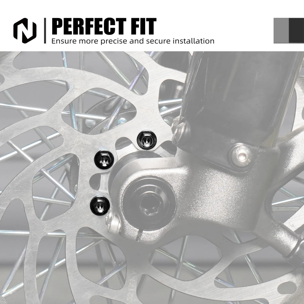 NICECNC For Surron Light Bee X S L1E Electric Dirt Bike Titanium Alloy M5*10 Front Brake Disc Pad Screws For Segway X160 X260