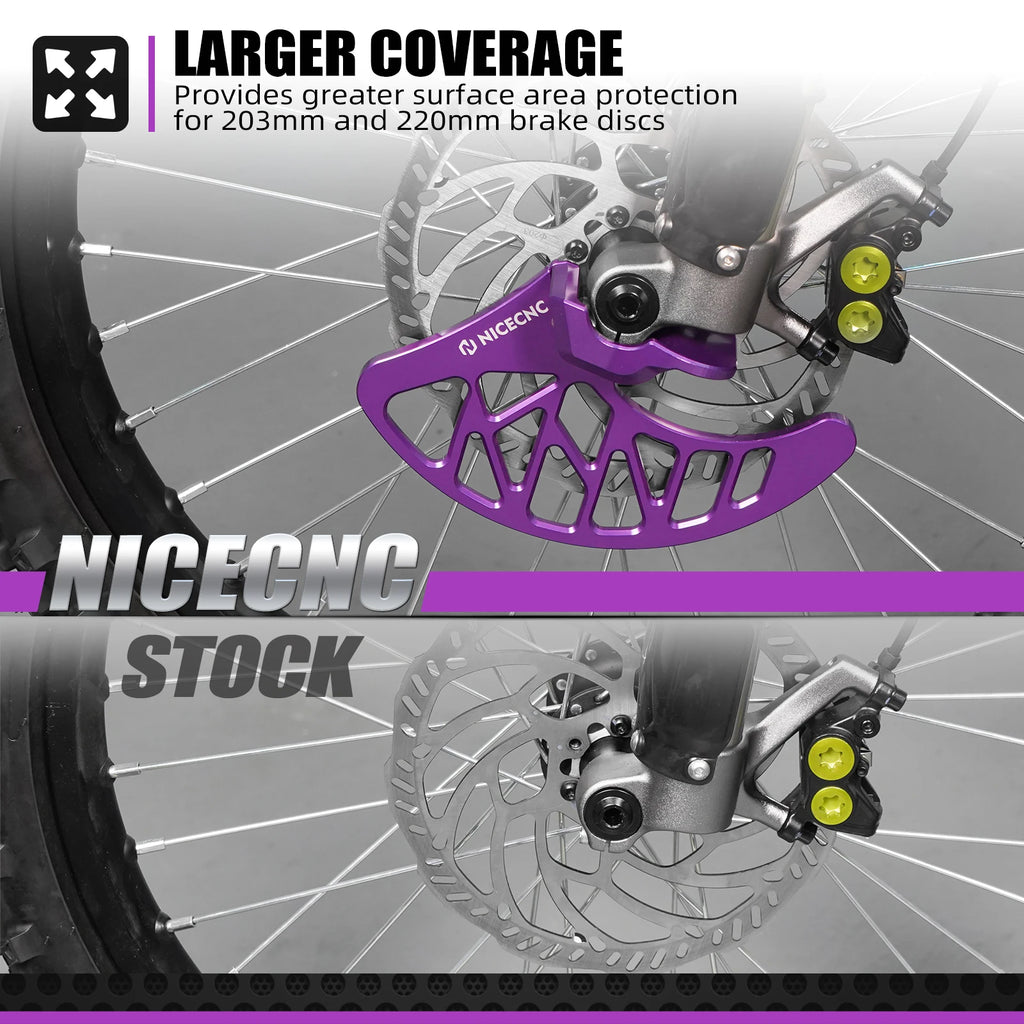 NICECNC For Surron Light Bee X S L1E Electric Dirt Bike Front Brake Disc Guard Front Fork Leg Guard Kit For Segway X160 X260