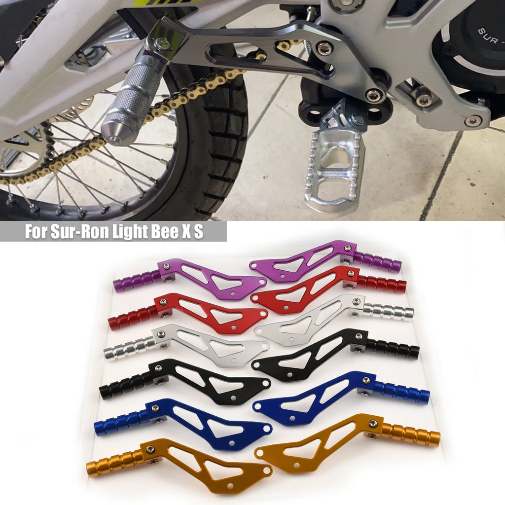 For Segway X160 X260 Motorcycle CNC Rear Passenger Foot Peg Rests Pedal Peg Bracket For Sur-Ron Light Bee X S Electric Dirt Bike