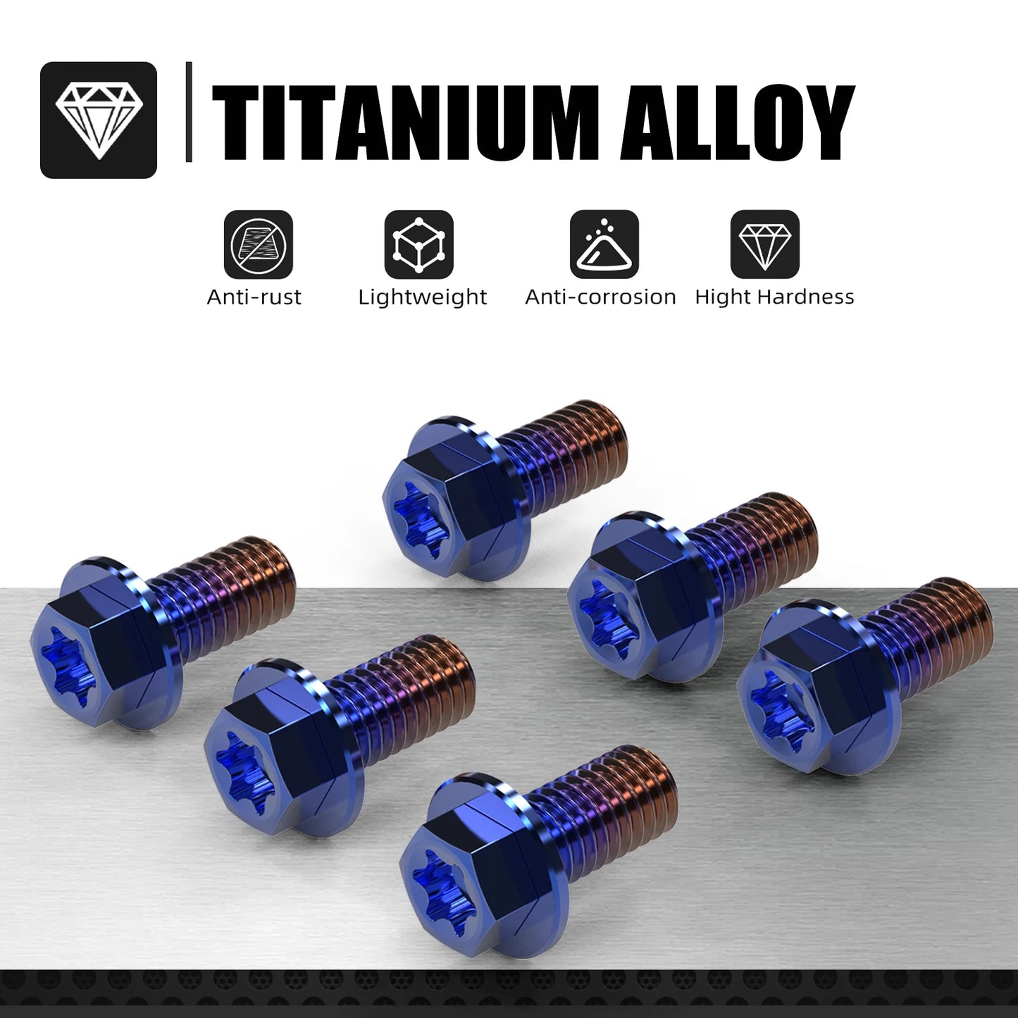 NICECNC For Surron Light Bee X S L1E Electric Dirt Bike Titanium Alloy M5*10 Front Brake Disc Pad Screws For Segway X160 X260
