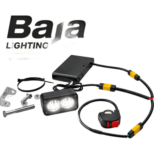 Battery powered Baja light with switch