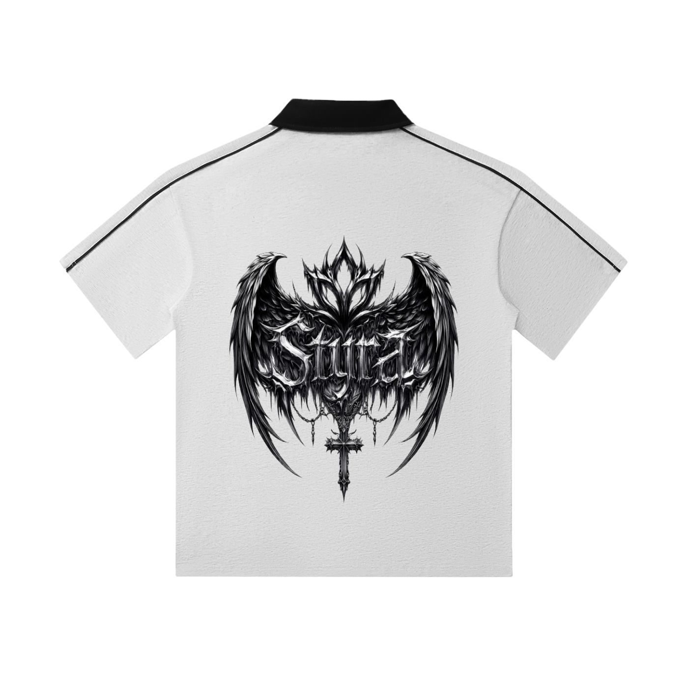 Contrast Collar Short-Sleeve Polo Shirt