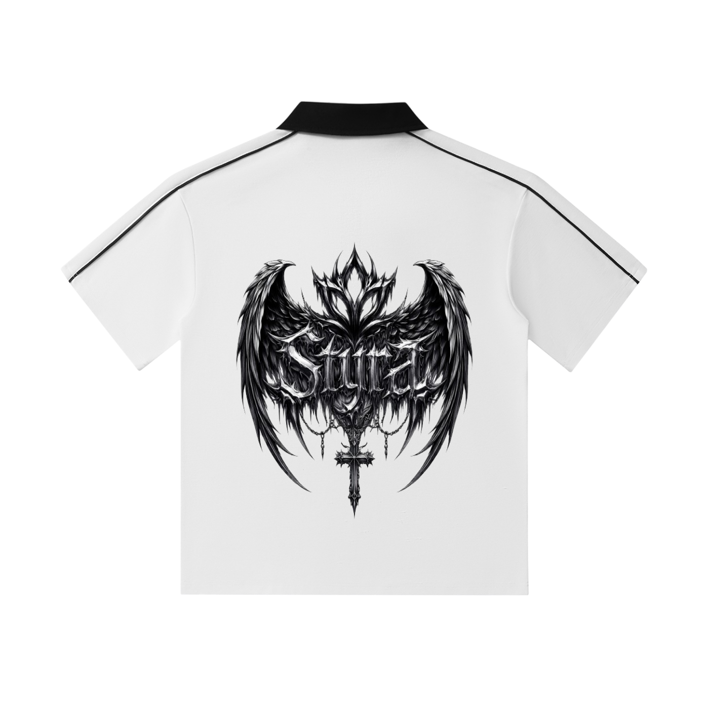 Contrast Collar Short-Sleeve Polo Shirt