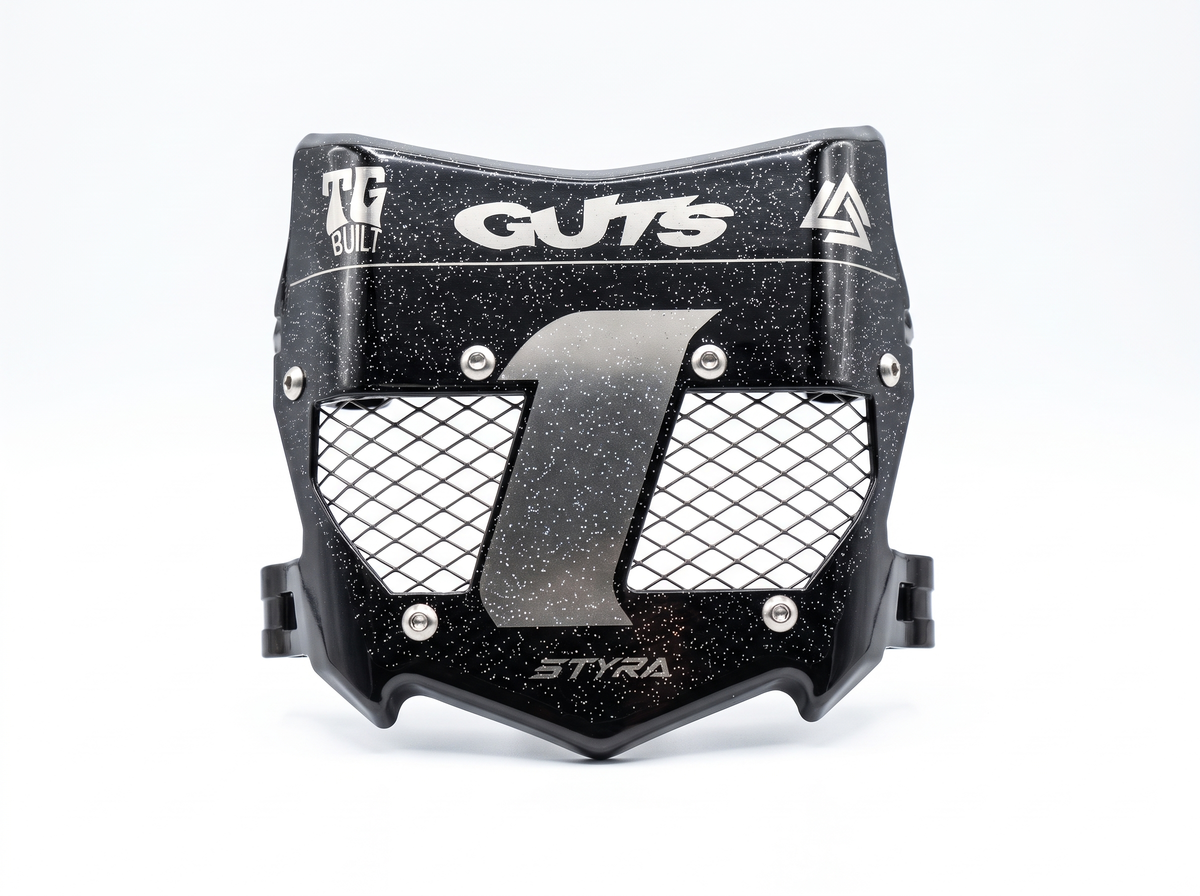 STYRA Titanium Vented Plate - Titanium/Black - studio white background