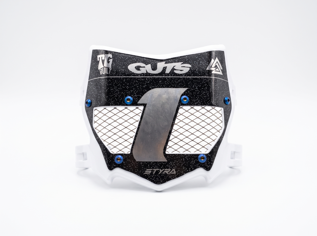 STYRA Titanium Vented Plate - Titanium/Black - studio white background