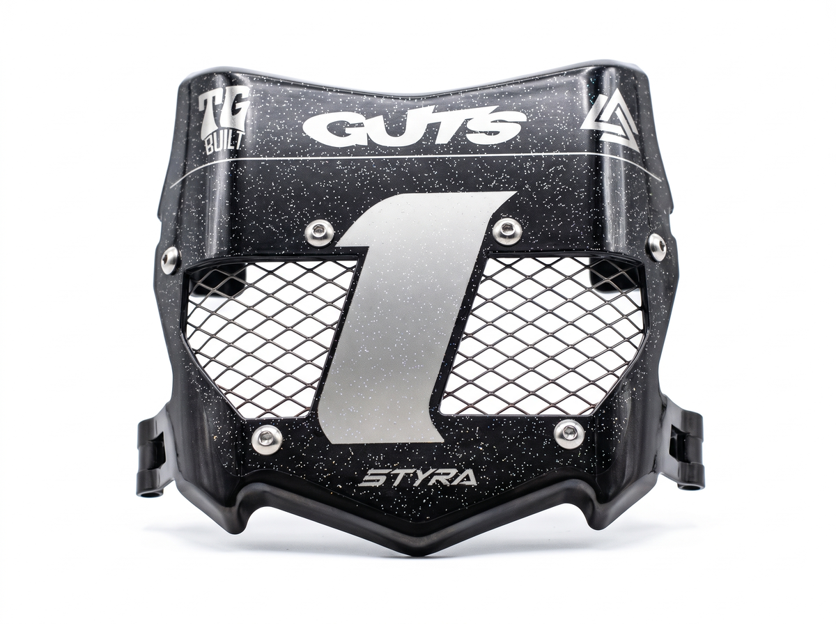 STYRA Titanium Vented Plate - Titanium/White - studio white background