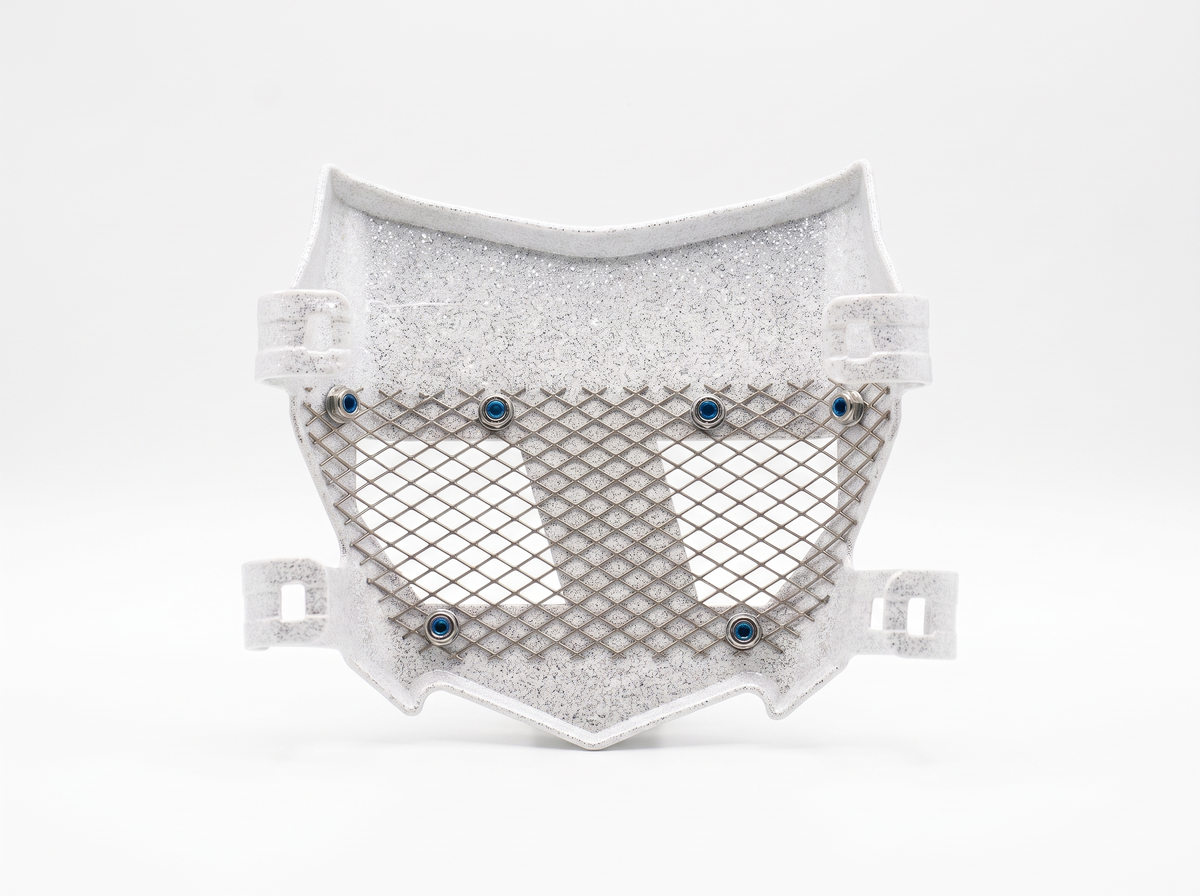STYRA Titanium Vented Plate - Titanium/White - studio white background