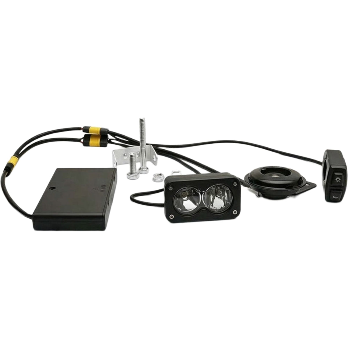 Battery powered Baja light with horn and switch